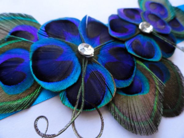 peacock hair accessories