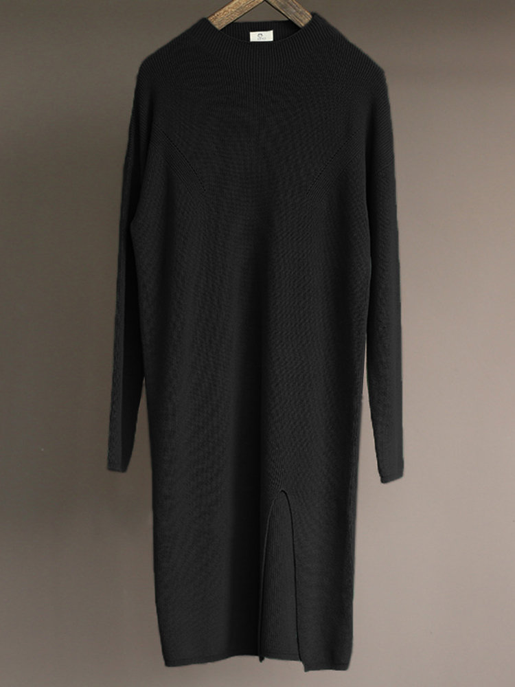 black plus size sweater dress