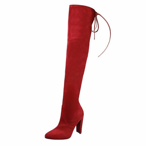 suede thigh high boots