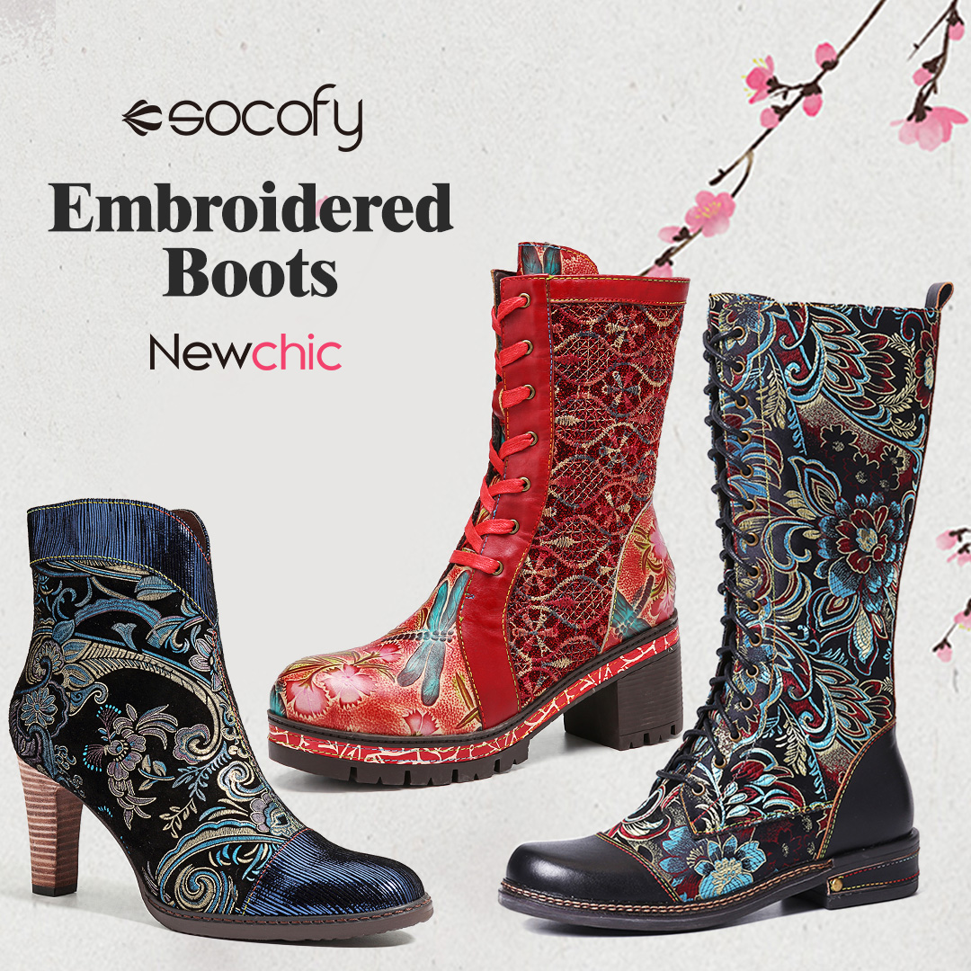 FIVE TYPES OF SOCOFY EMBROIDERED BOOTS YOU CAN’T-MISS