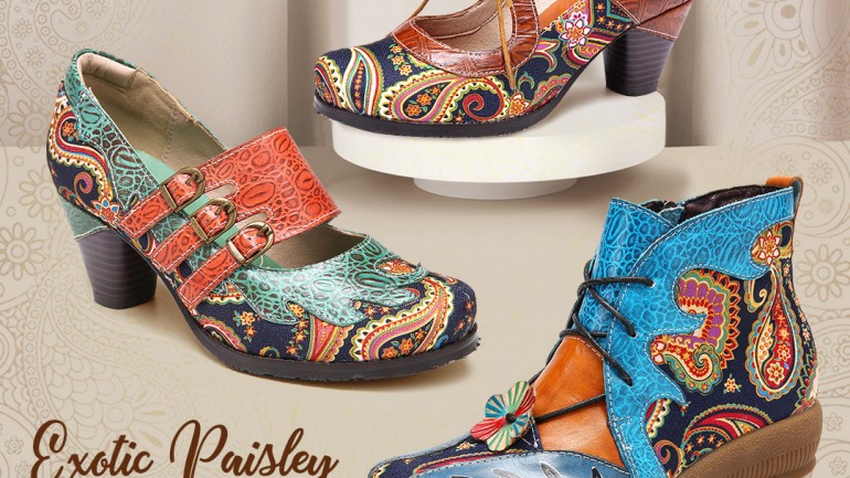 SOCOFY Paisley Shoes — Is paisley in style 2021?