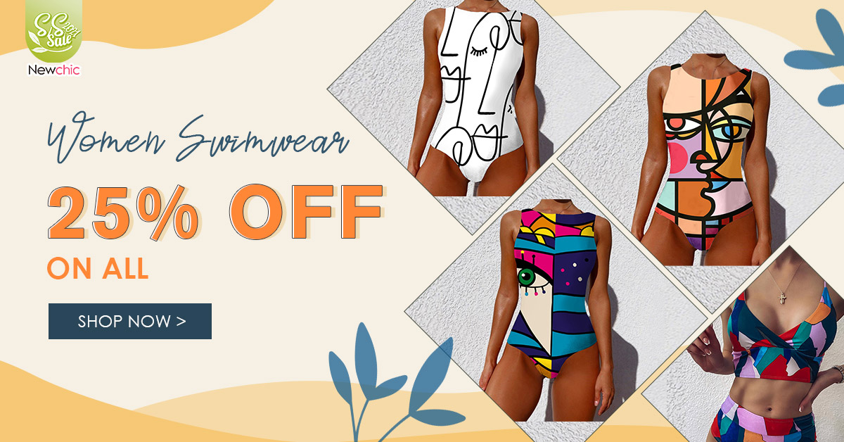 Newchic Spring Summer Sale - Abstract Swimsuits